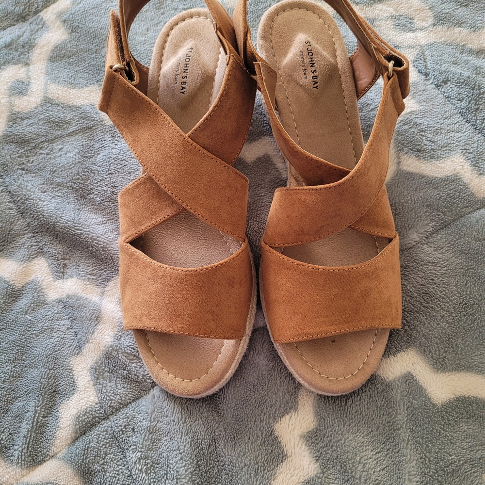 St. John's Bay Tan Suede Sandals